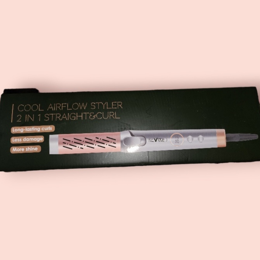 NOVIIML Curling Iron with 360° Airflow (2 in 1 Straightener/Curler)